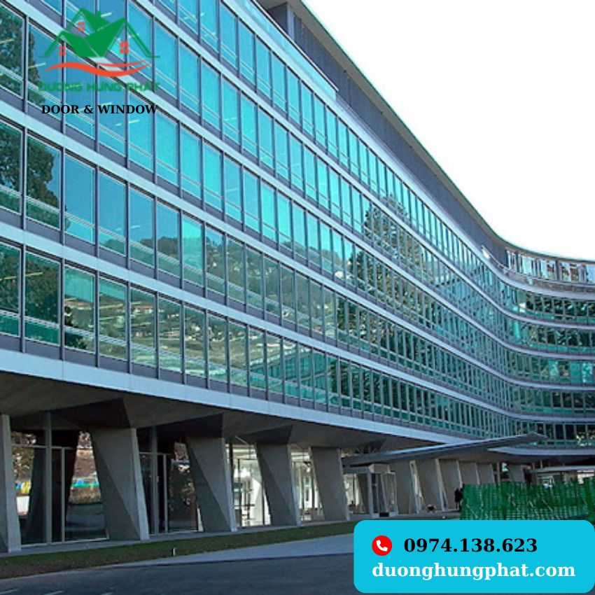 mặt dựng nhôm kính hệ Semi